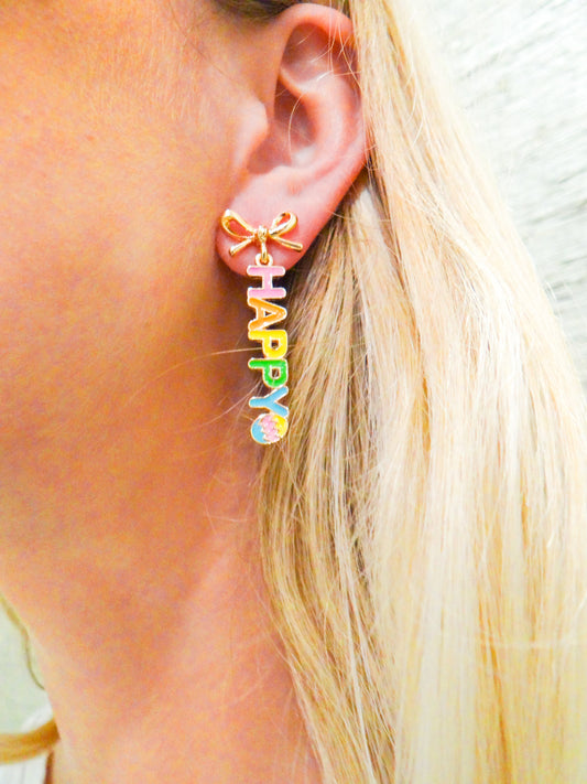 Happy Easter Drop Earrings