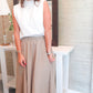 Taupe Midi Skirt