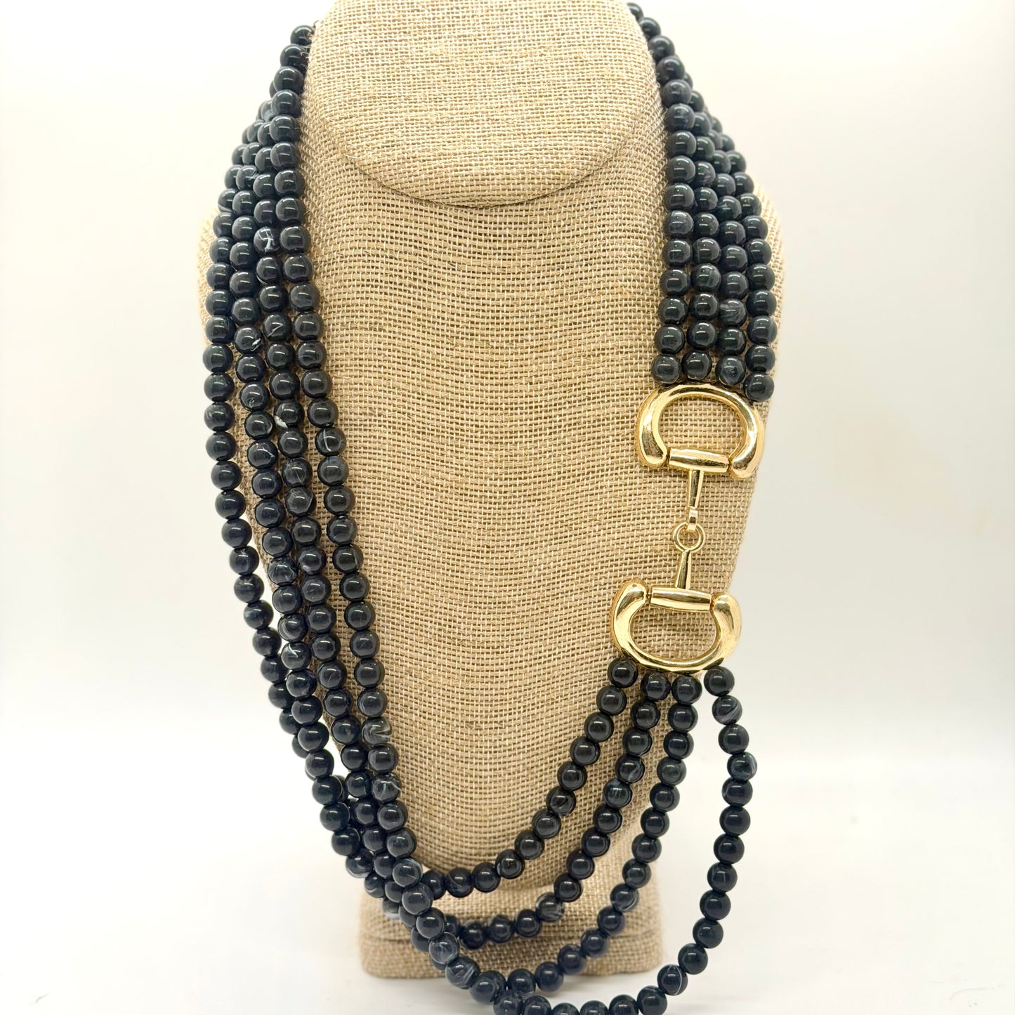 Black Horse Bit Necklace