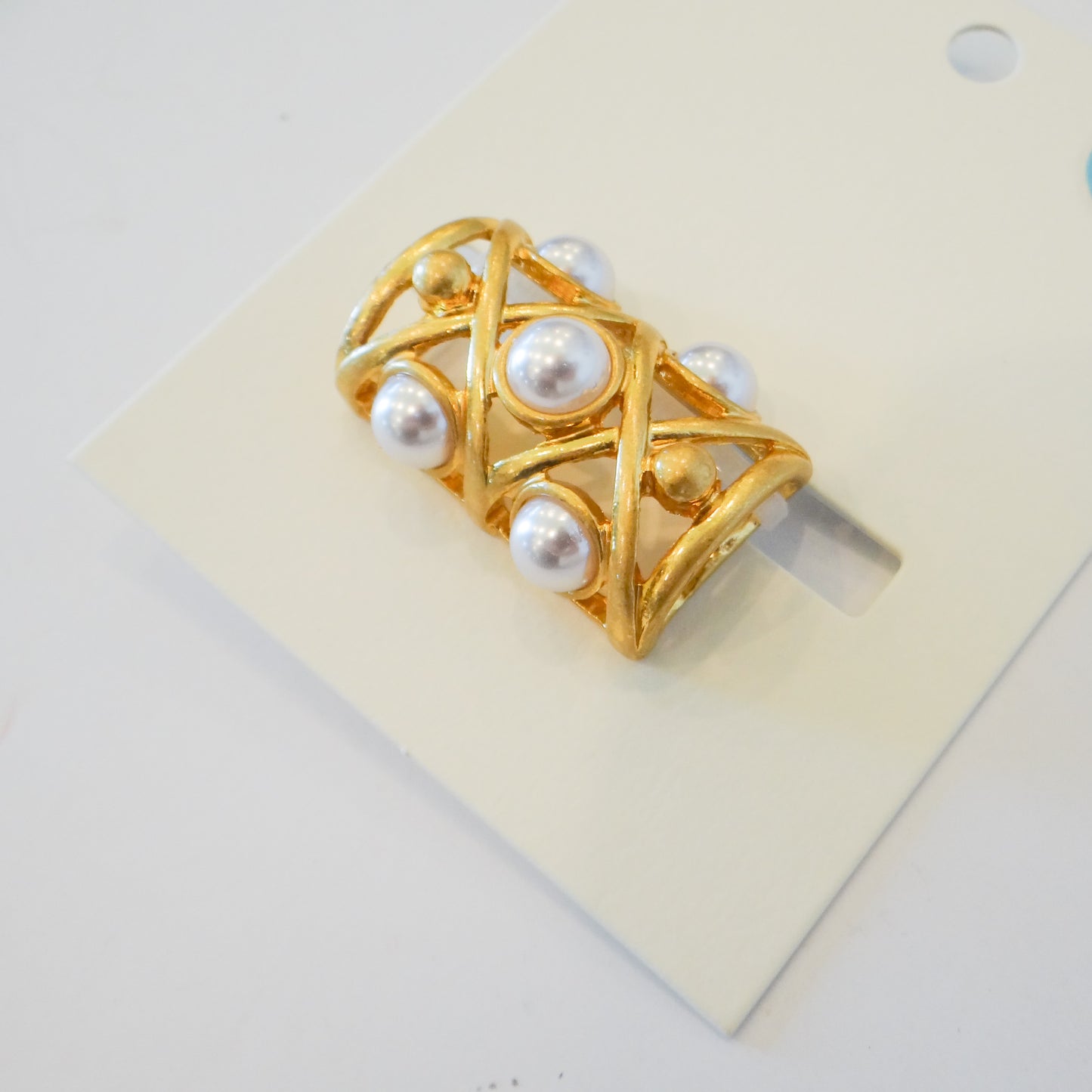 Vintage Pearl Scarf Ring