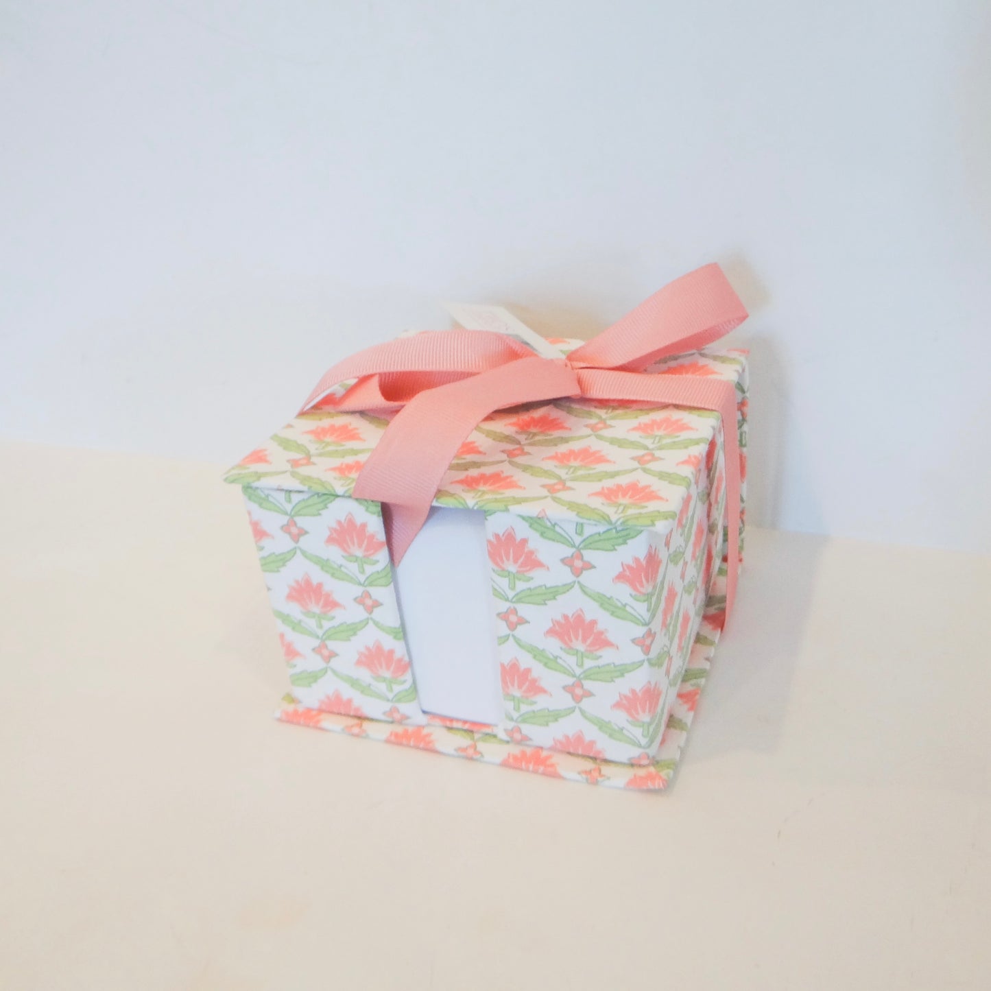 Floral Block Print Notepad & Pencil