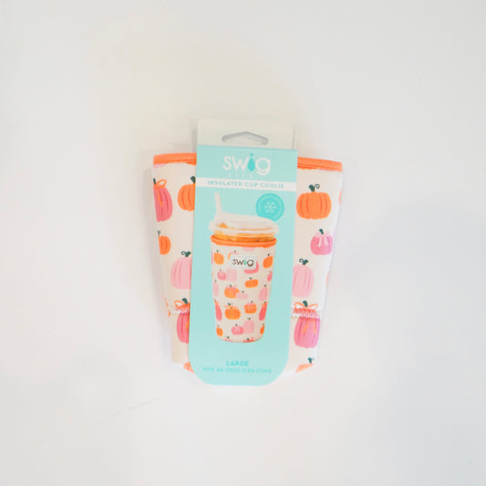 Swig Pumpkins and Bows Large Iced Cup Coolie