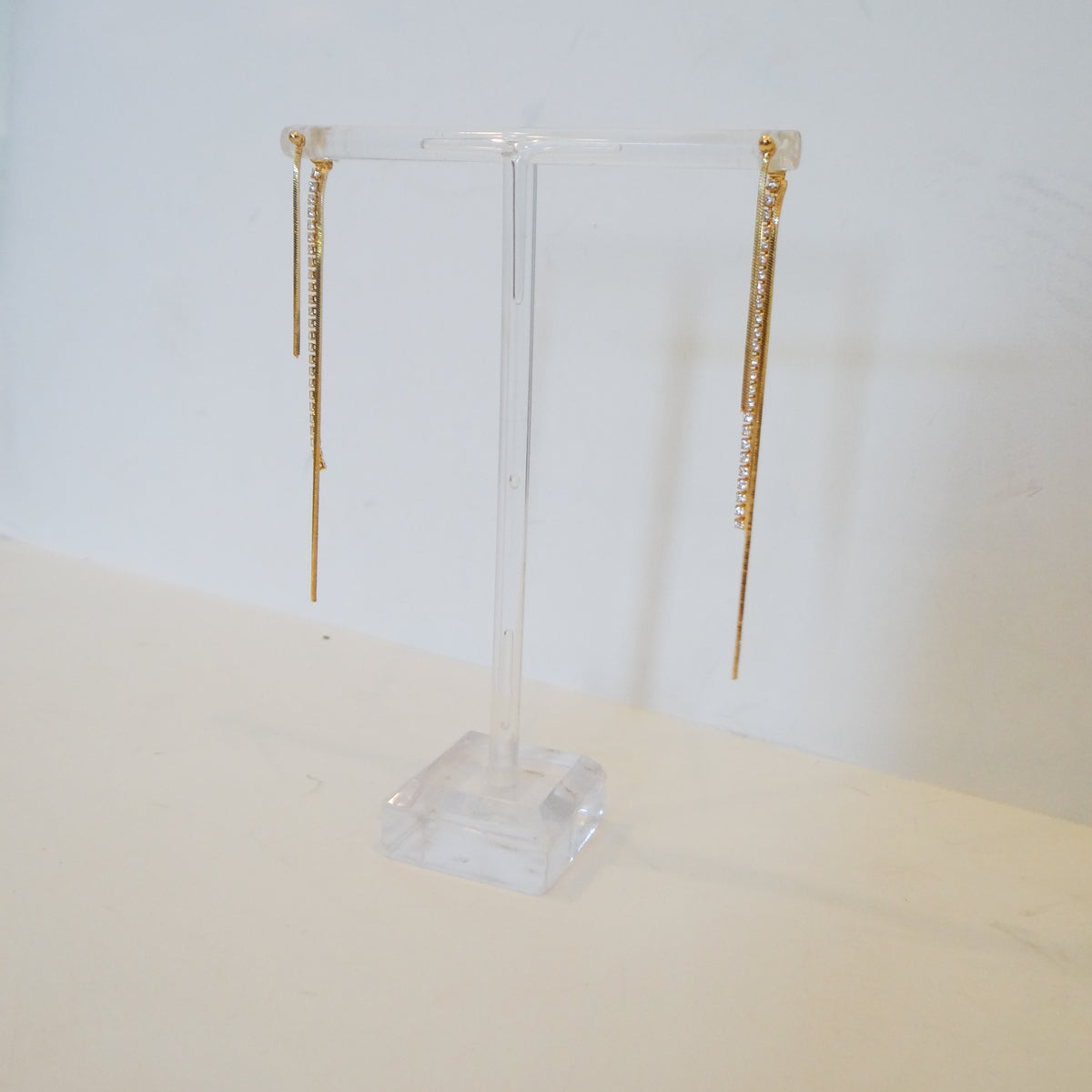 Layered Chain Rhinestone Earrings