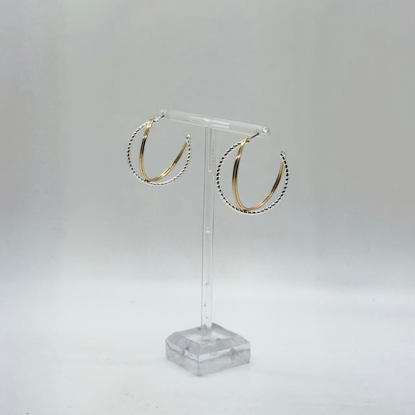Multi Metal Twist Hoops