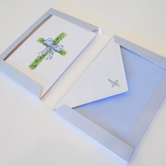 Boxwood Cross Stationery Set