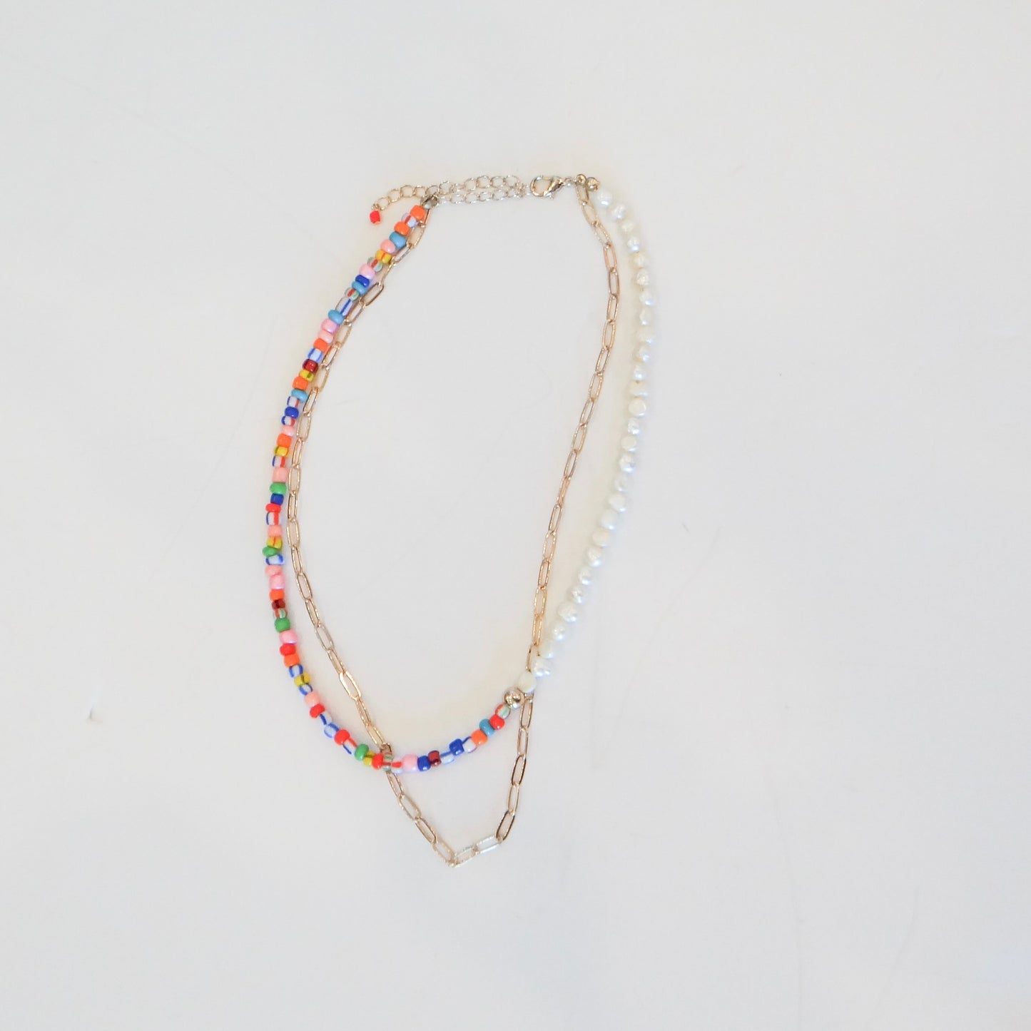 Rainbow Pearl Necklace