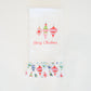Whimsical Merry Christmas Ruffle Hand Towel