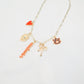 Auburn Paper Clip Charm Necklace