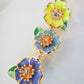 Buttercup Blooms Enamel Earrings