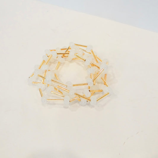 Beaded Clear Bracelet Set