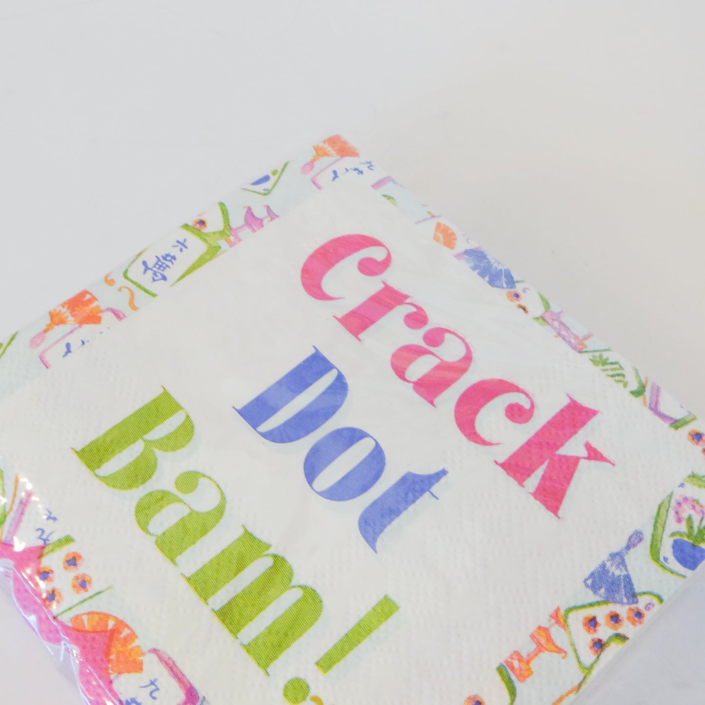 Crack Dot Bam Scallop Cocktail Napkins