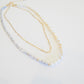 Gray Shell and Pearl Necklace