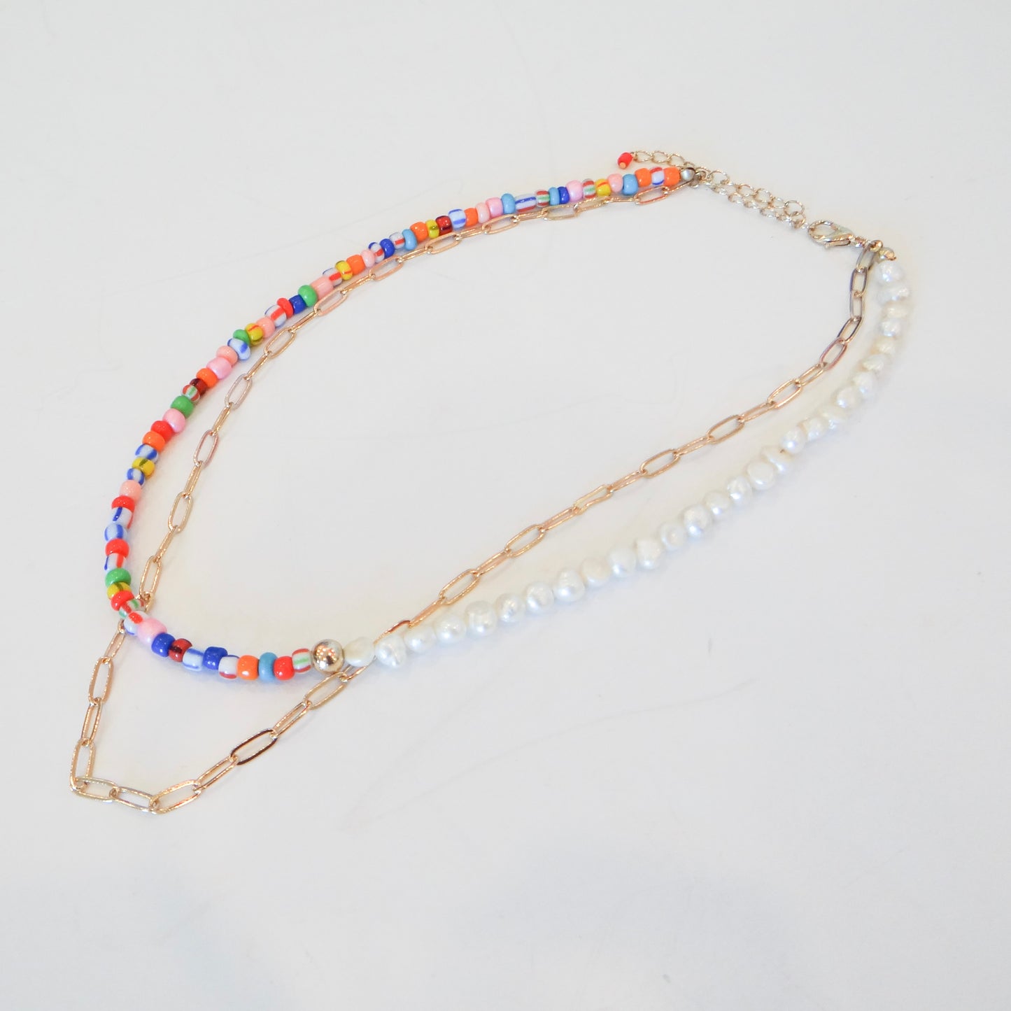 Rainbow Pearl Necklace