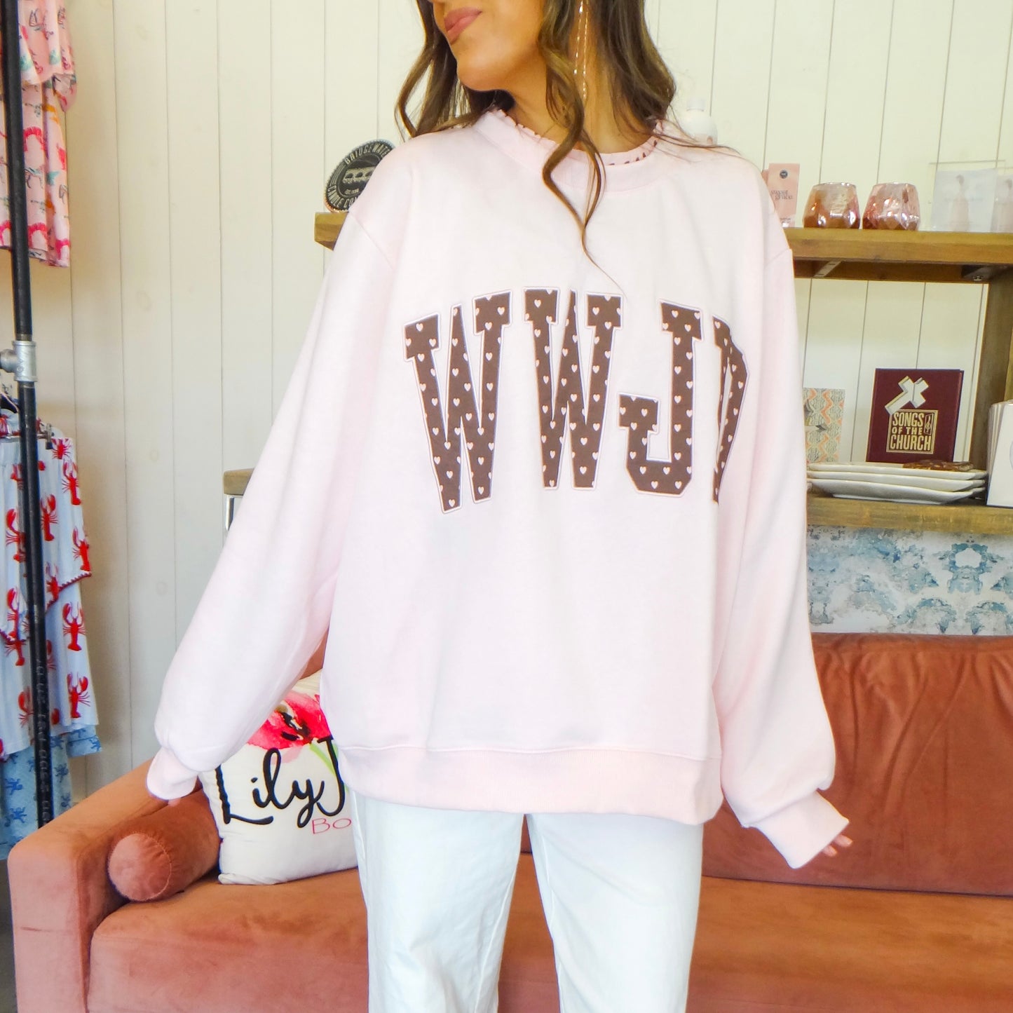 WWJD Heart Crew Neck
