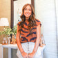 Camel Tiger Stripe Sweater