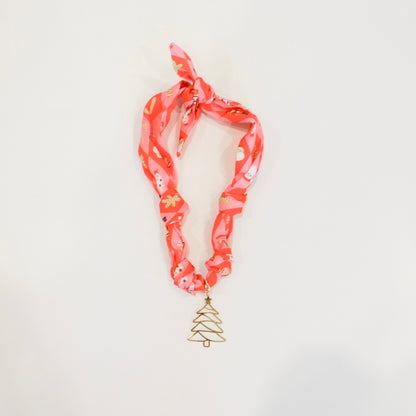 Christmas Scarf Charm Necklace