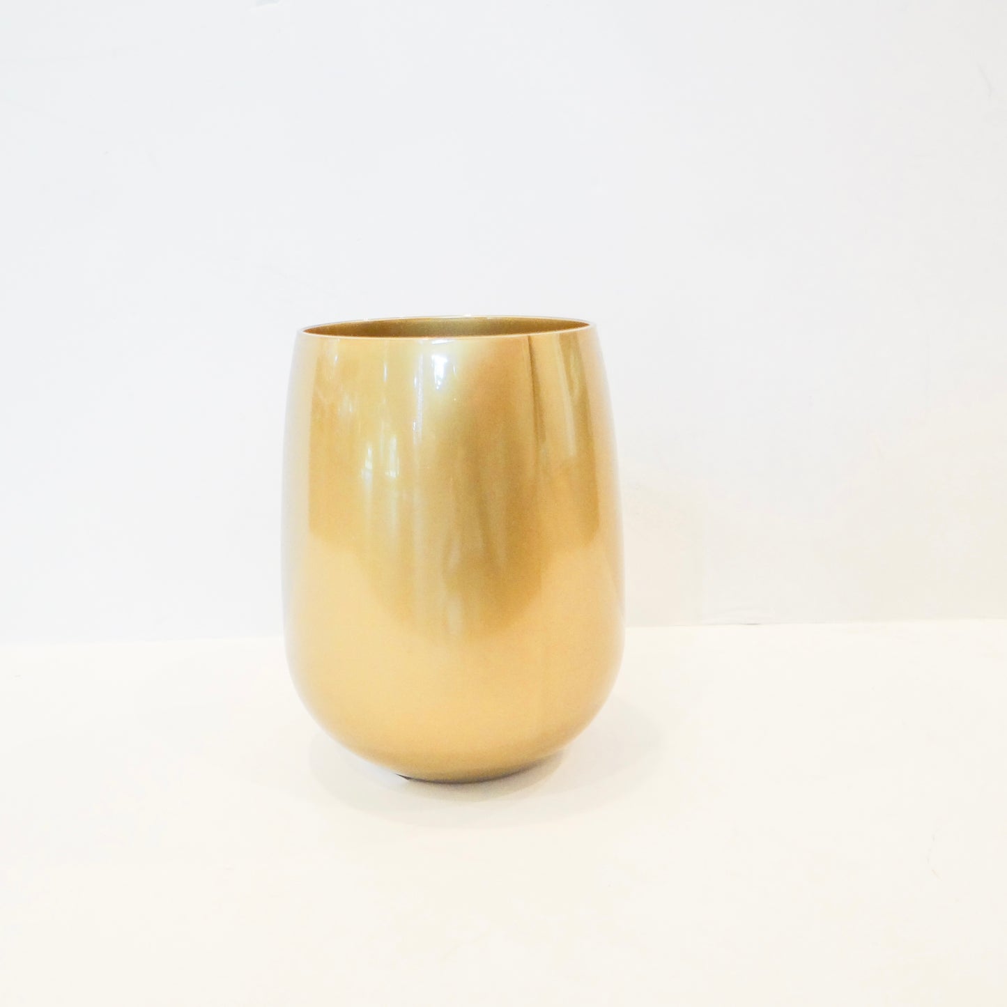 Stemless Gold Wine Glass
