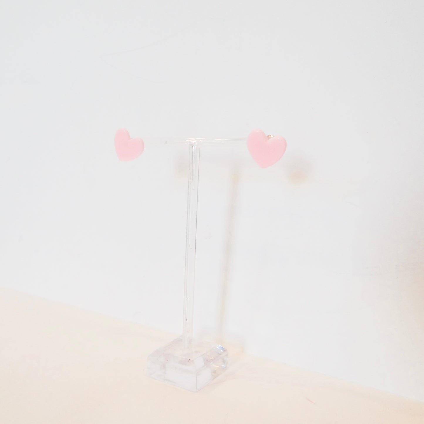 Pink Heart Studs
