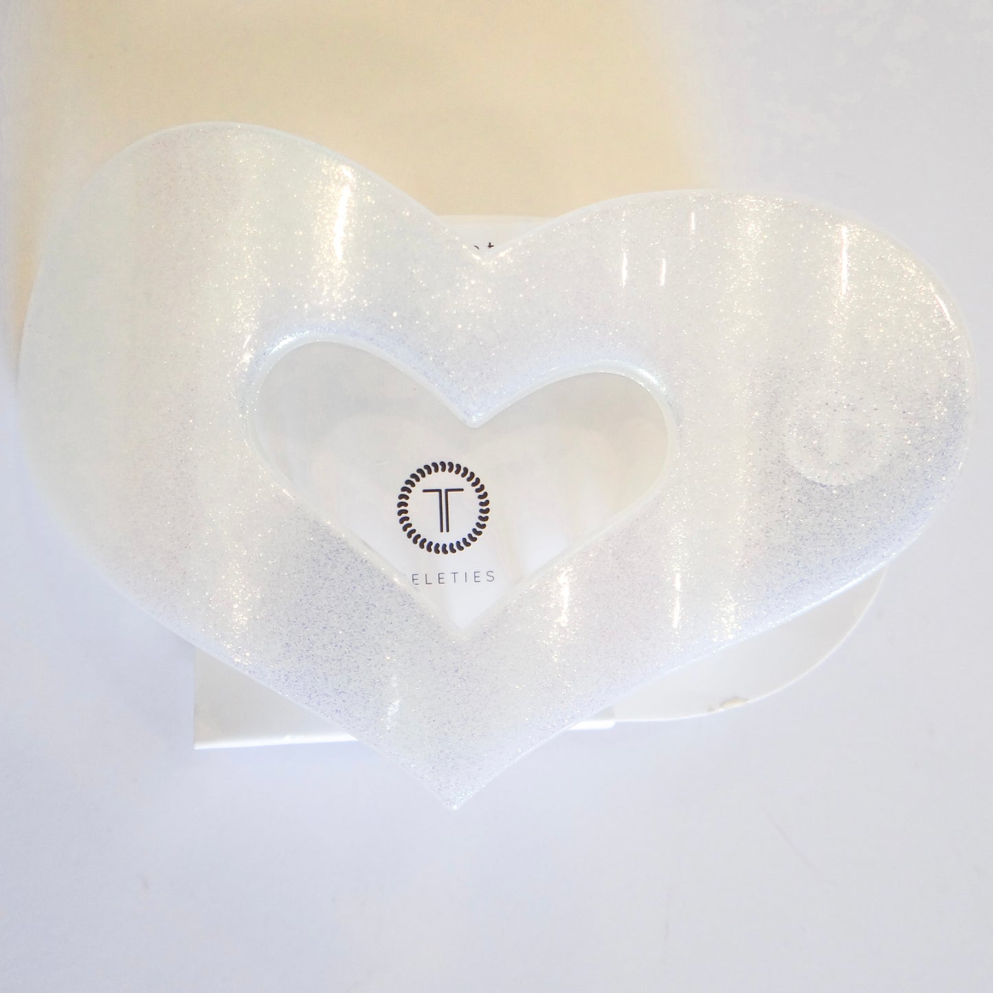 Teleties Mother of Pearl Heart Clip