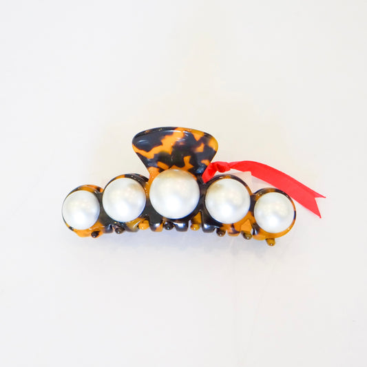 Tortoise Pearl Claw Clip