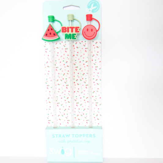 Swig Watermelon Straw Topper Set