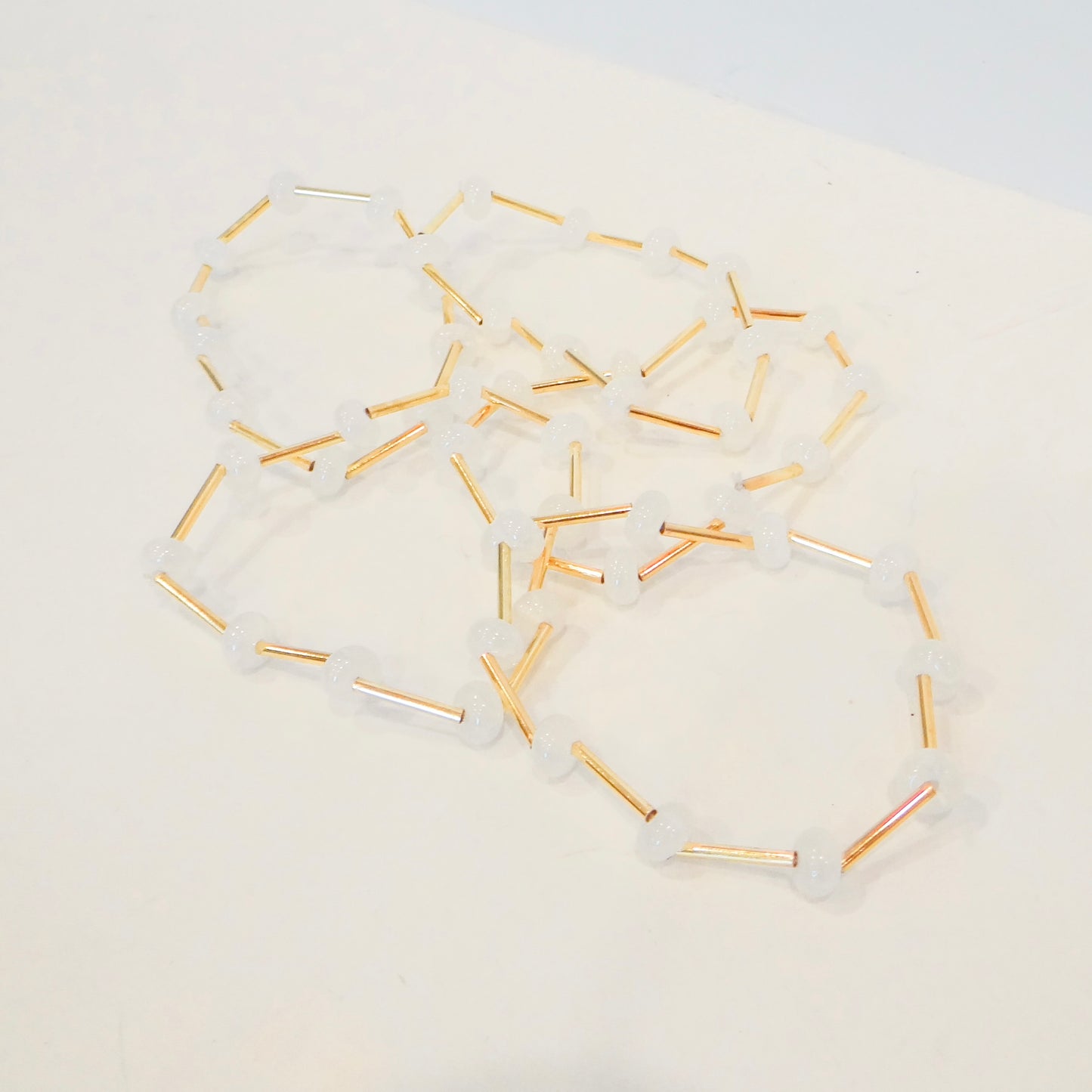 Beaded Clear Bracelet Set