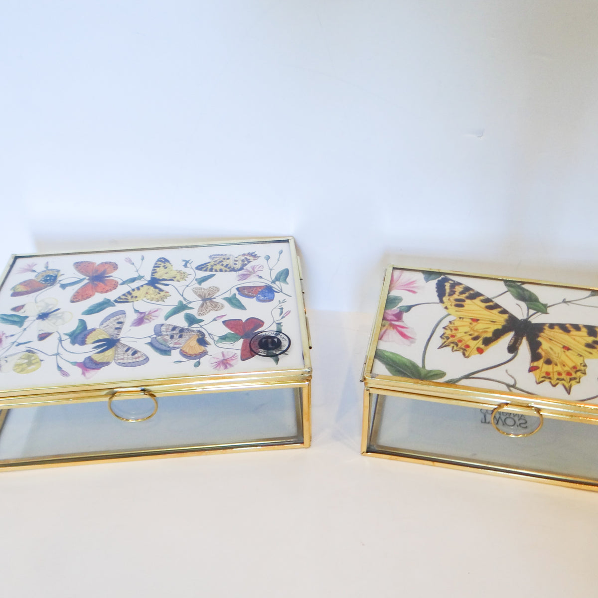 Glass and Brass Photo Boxes