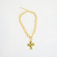 Hammered Gold Cross Necklace