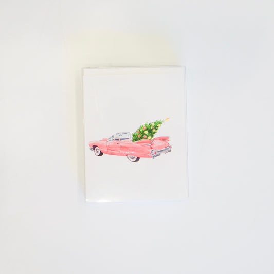 Pink Cadillac Boxed Christmas Card Set