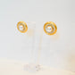 Vintage Gold Circle Studs