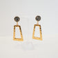 Geometric Quartz Stud Earring
