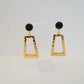 Geometric Quartz Stud Earring
