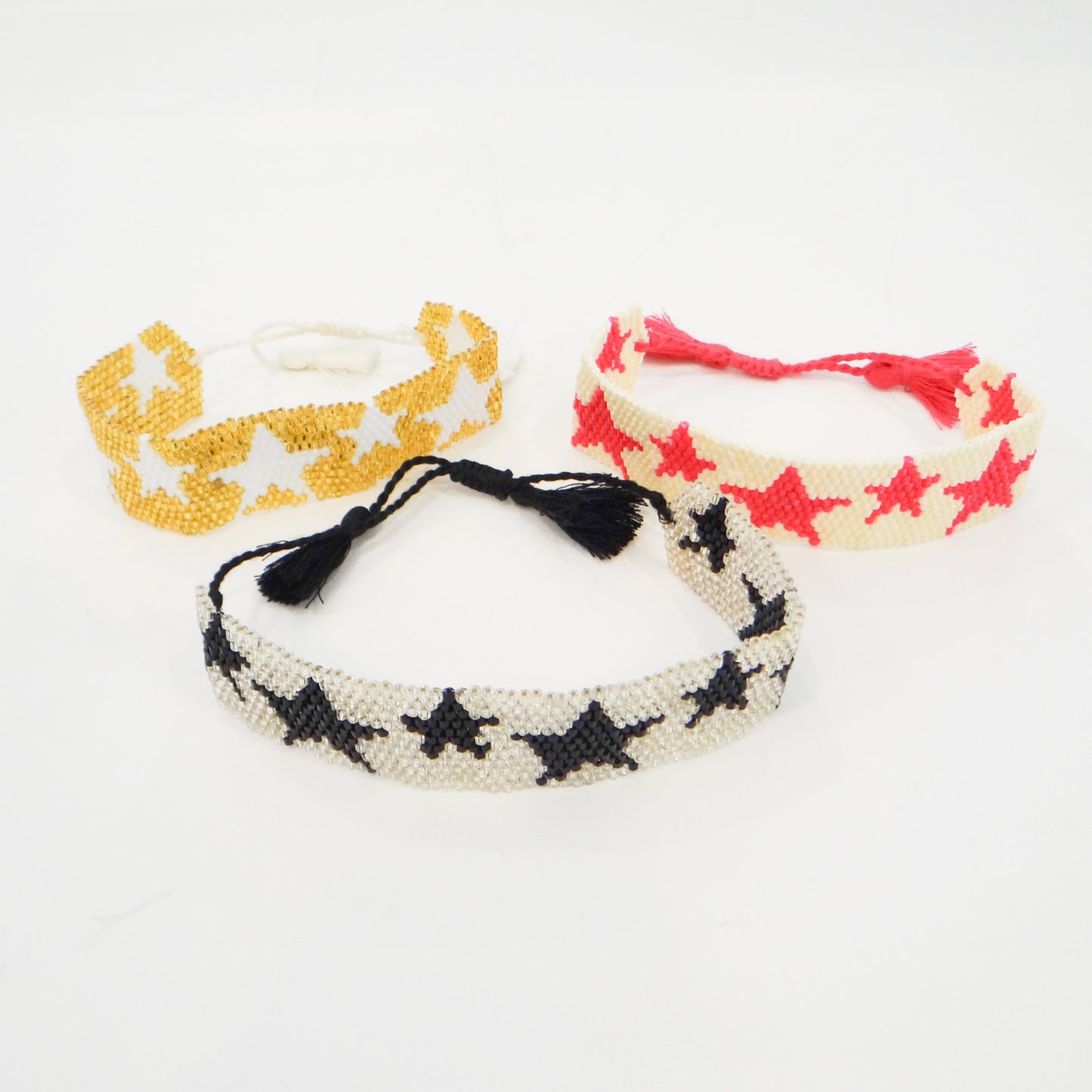 Beaded Pull-string Star Bracelets