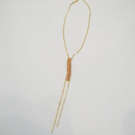 Gold Bead Drop Necklace