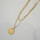 Layered Gold Coin Necklace
