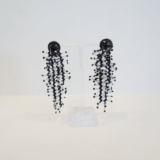 Spiral Beaded Dangle Earrings