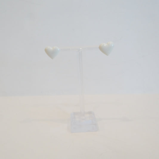 White Heart Studs