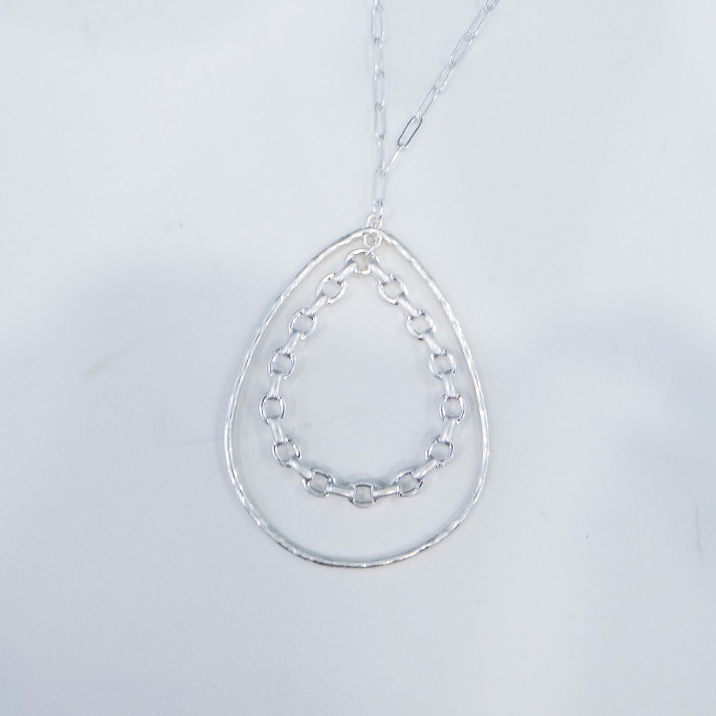 Long Necklace with Chain Pendant