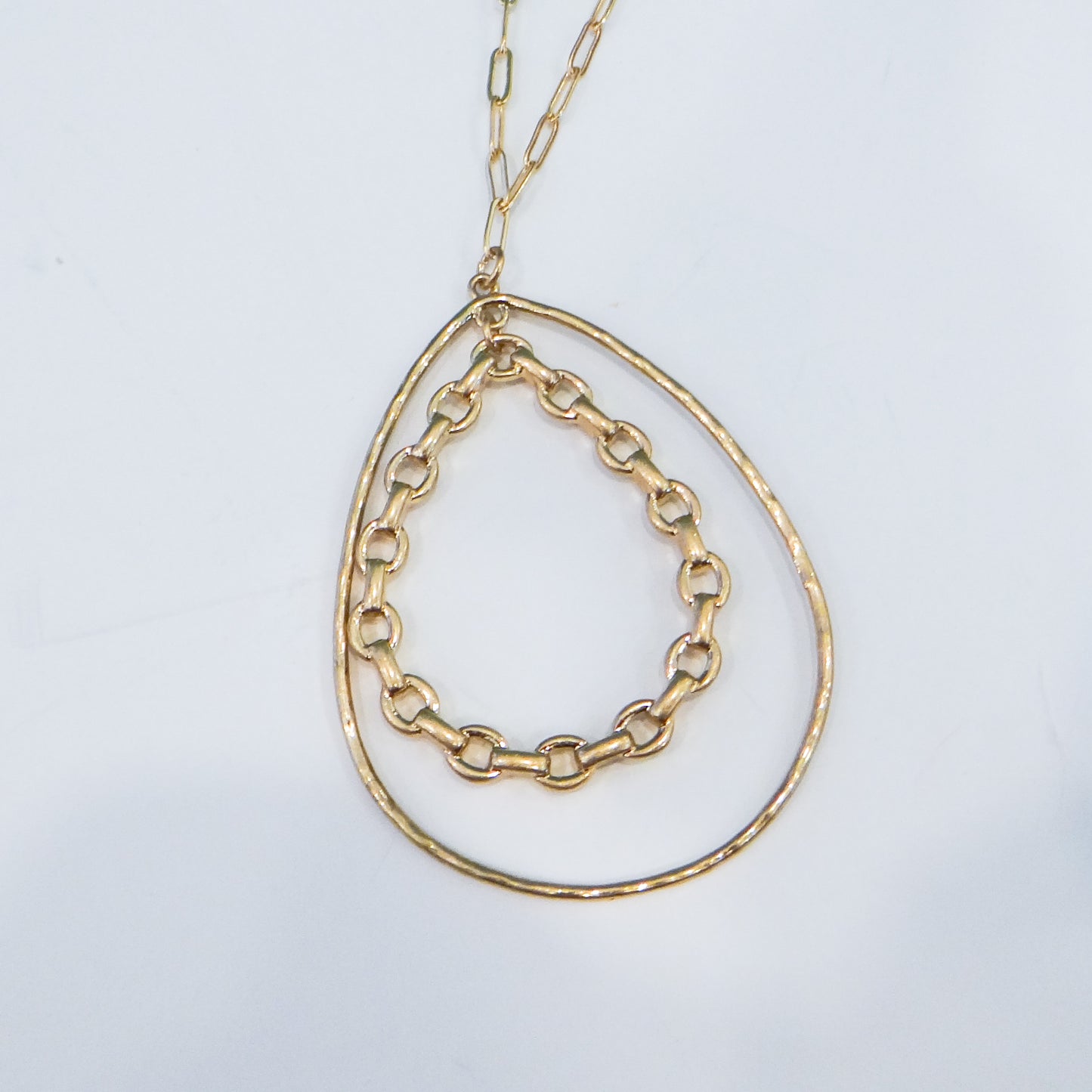 Long Necklace with Chain Pendant