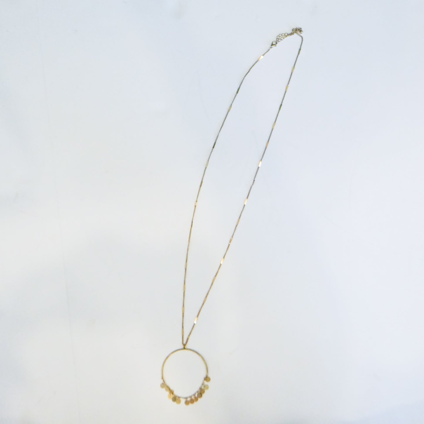 Disc Drop Necklace