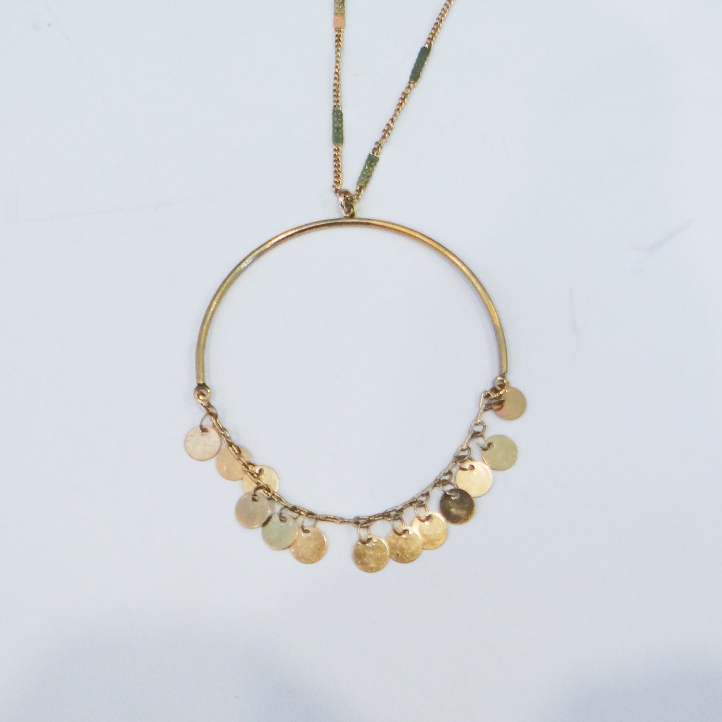 Disc Drop Necklace