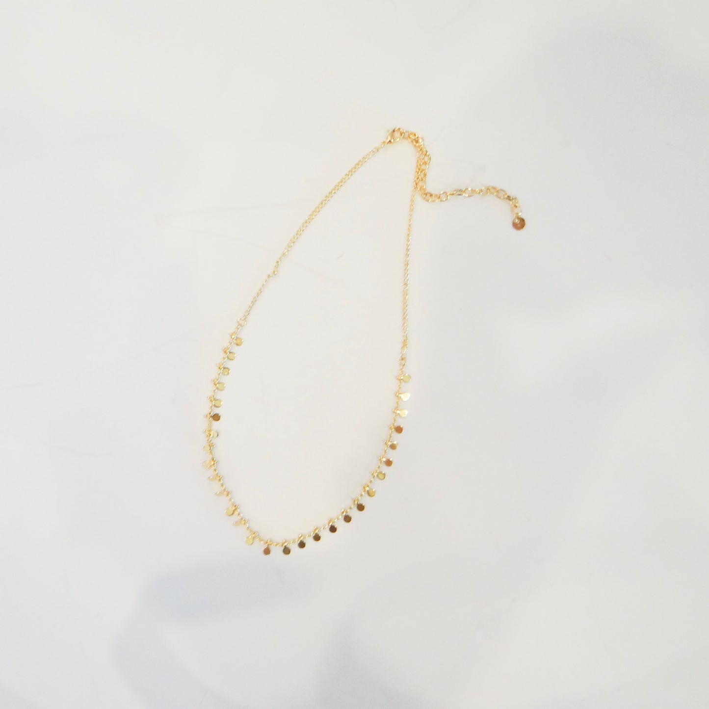 Gold Mini Disc Necklace