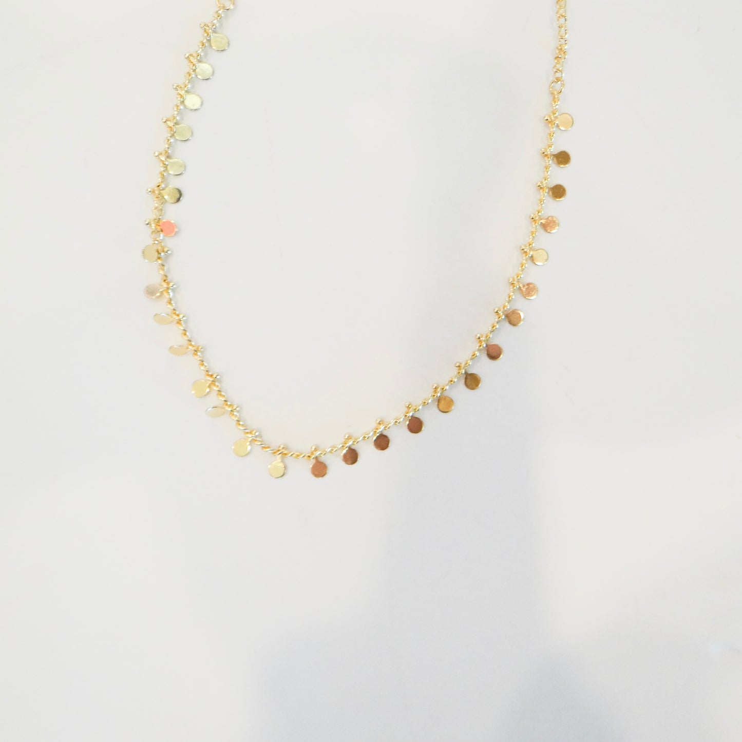 Gold Mini Disc Necklace