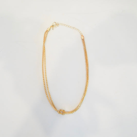 Gold Chain Knot Necklace
