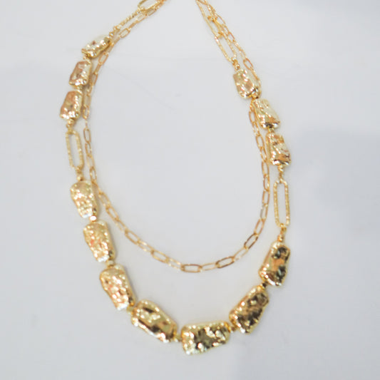 Chunky Geometric Gold Necklace