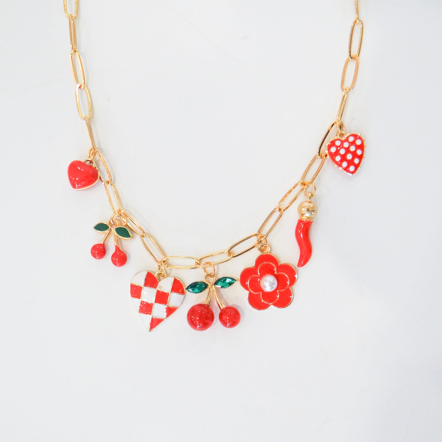 Red Charm Necklace