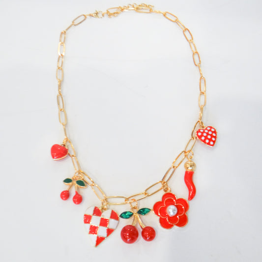 Red Charm Necklace