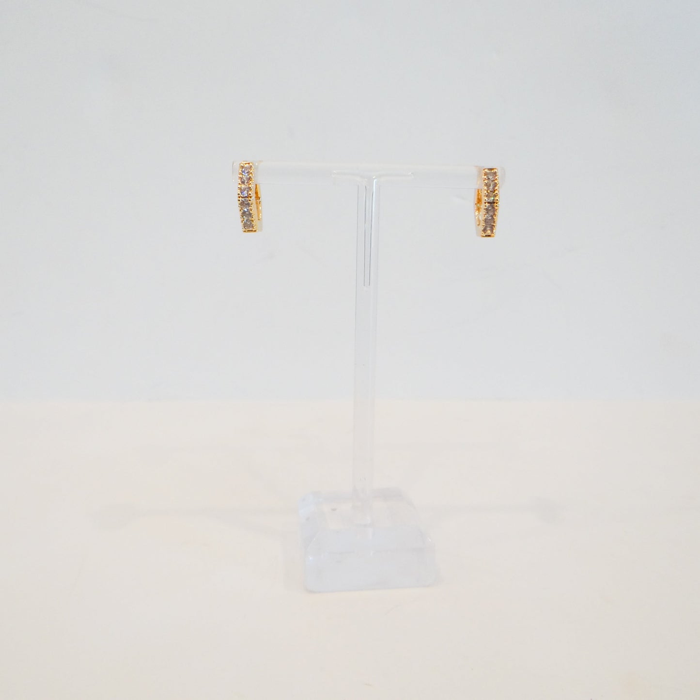 Rhinestone Geometric Hoops