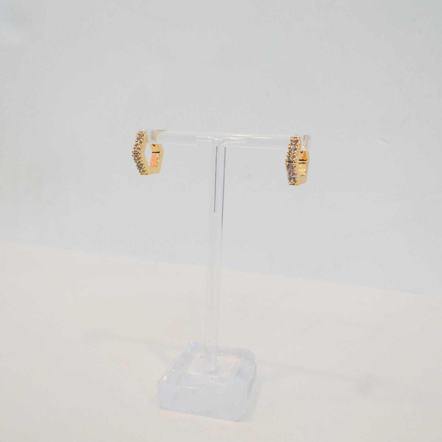 Rhinestone Geometric Hoops