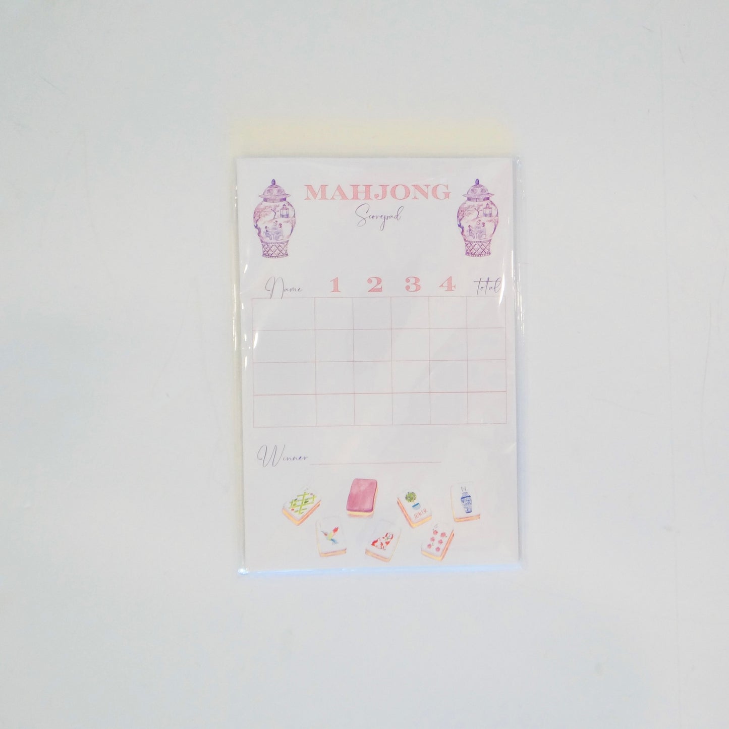 Mahjong Scorecard Pad